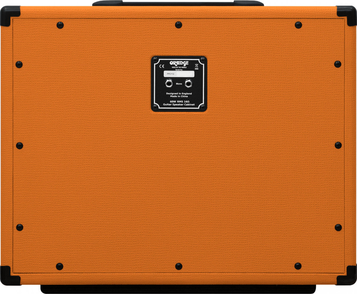Baksidan av ett Orange PPC112 1x12 h�gtalarkabinett i orange