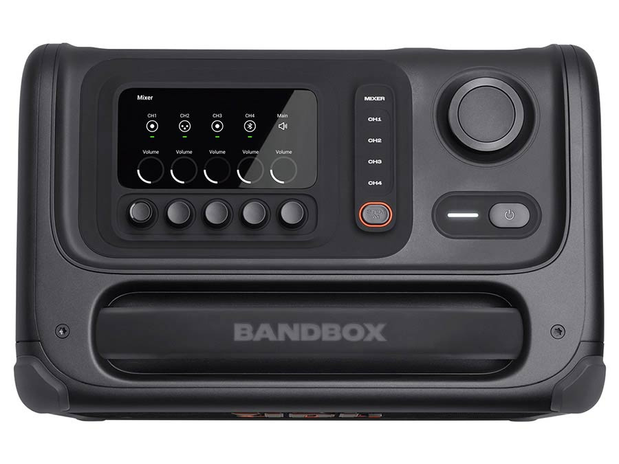 JBL BandBox Trio med reglage och LCD-skärm