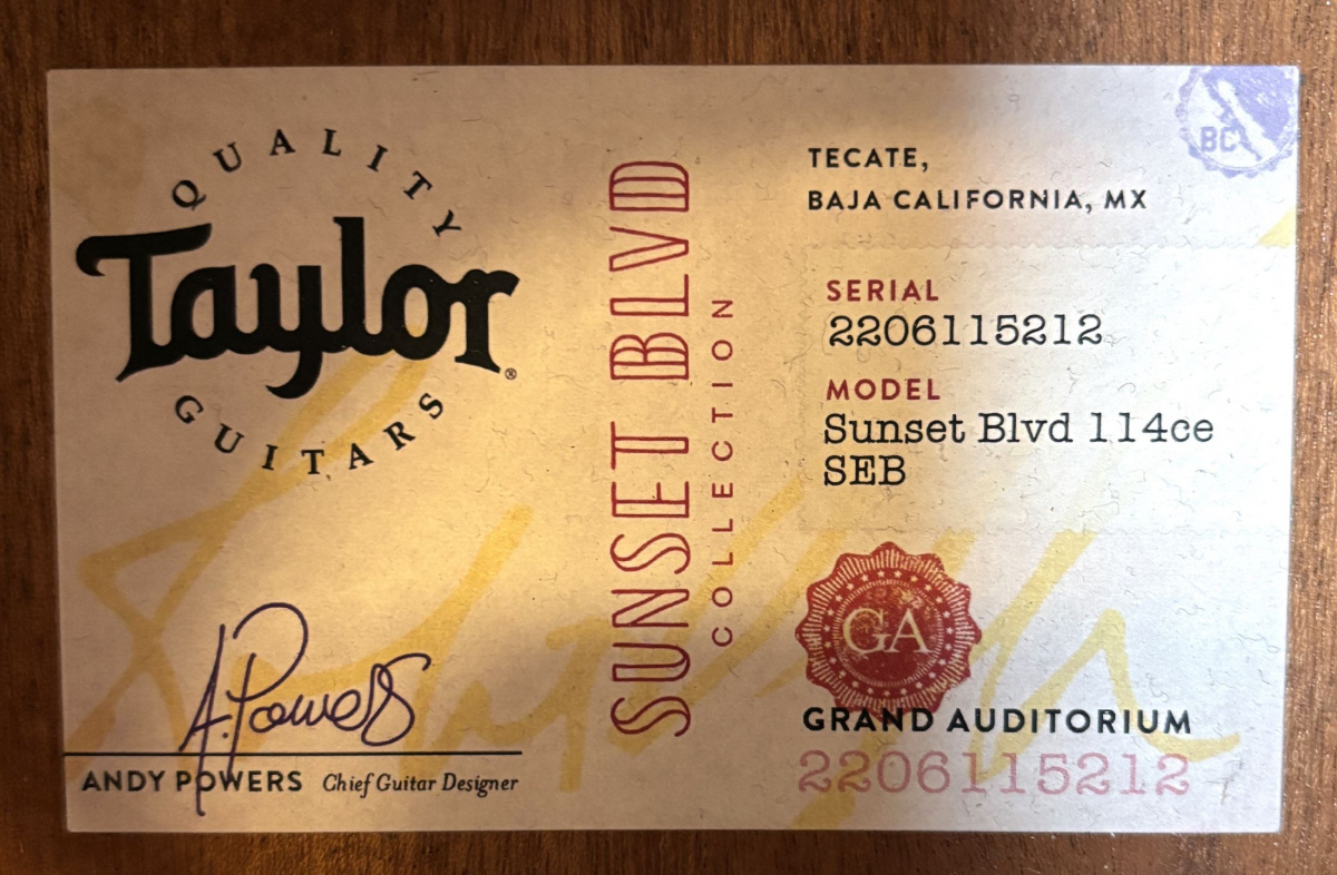 Taylor 114ce Sunset Blvd - begagnad