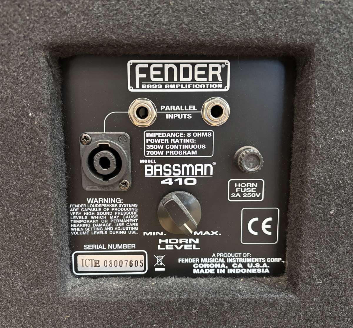 Fender Bassman 410 Kabinett - begagnad