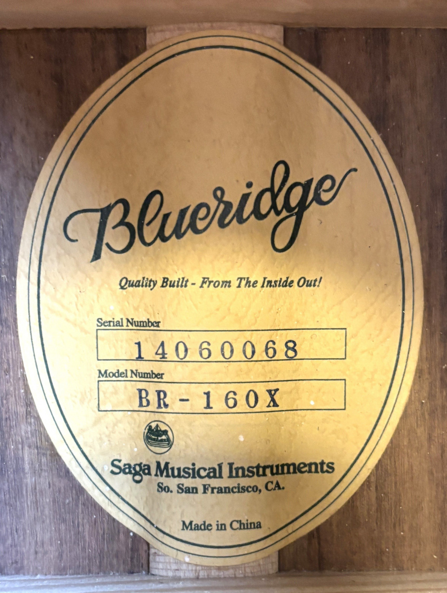 Blueridge BR-160X - begagnad