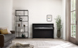 Yamaha CLP-885 - Svart Polerat Yamaha Clavinova CLP-885PE i ett vardagsrum