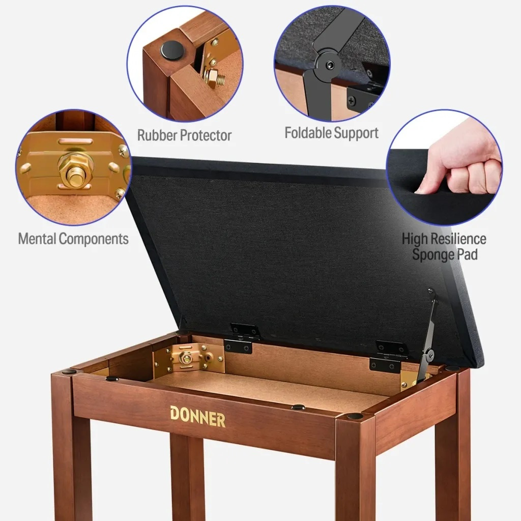 Donner Bench Pianob�nk - brun