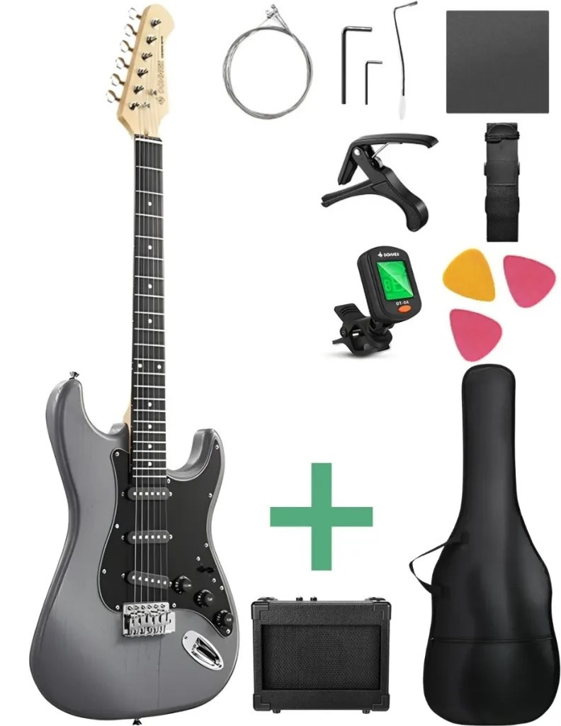 Donner DST-80 Elgitarrpaket - Matton Black