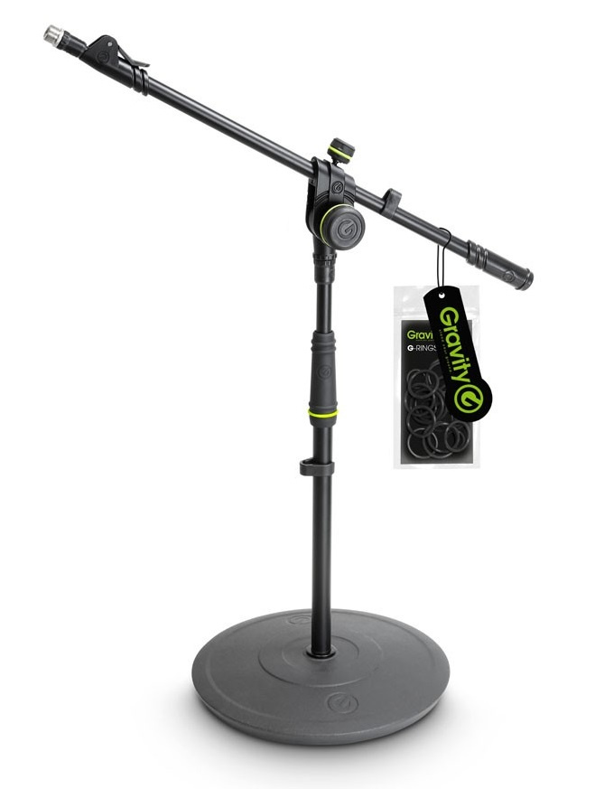 Gravity MS 2222B Kort Mikrofonstativ - Rund Fot [Svart]