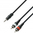 Adam Hall Y-kabel 3.5mm-RCA - 1m