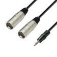 Adam Hall Y-kabel 3.5mm-XLR - 1m Adam Hall Y-kabel 3.5mm-XLR - 1m