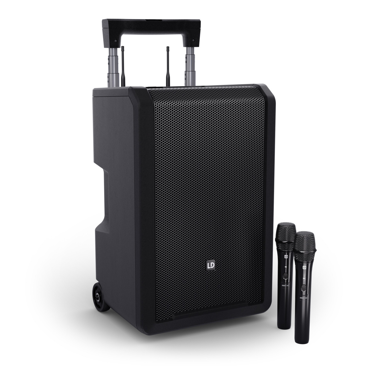 Batteridriven h�gtalare med inbyggd Bluetooth och tr�dl�sa system