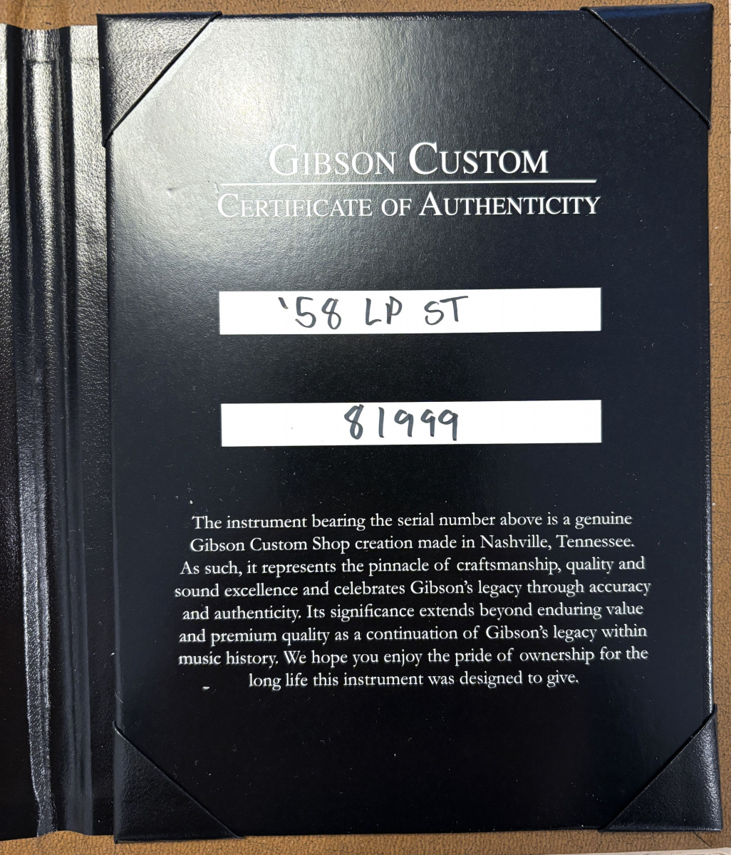 Gibson Custom Les Paul 1958 VOS - begagnad