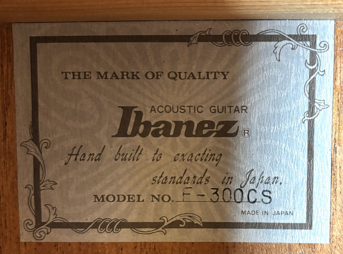 Ibanez F-300CS 1979 inkl. case - begagnad
