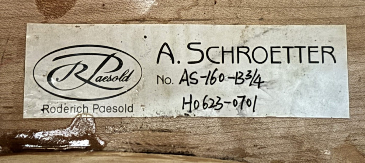 A Schroetter Kontrabas 3/4 - begagnad