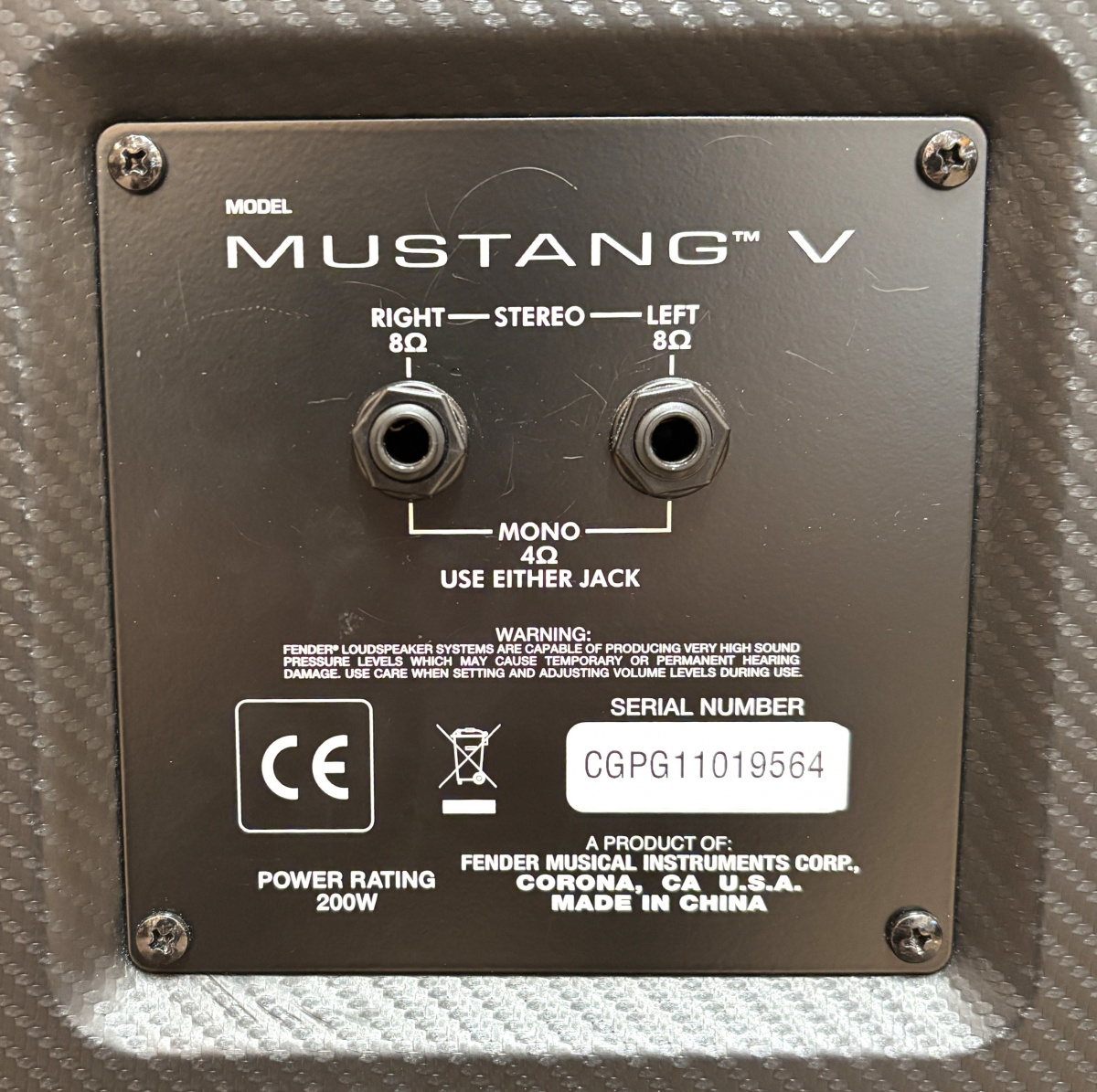 Fender Mustang V 4x12 Kabinett - begagnad