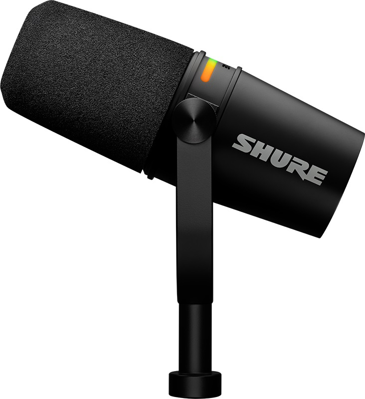 Shure dynamisk mikrofon f�r podcast, b�de USB-C och XLR