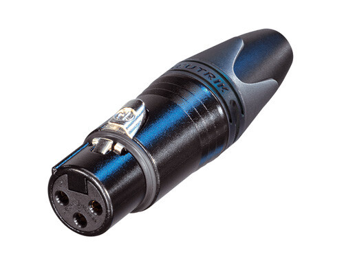 Neutrik NC3FXX-B Guldpl�terad XLR-hona