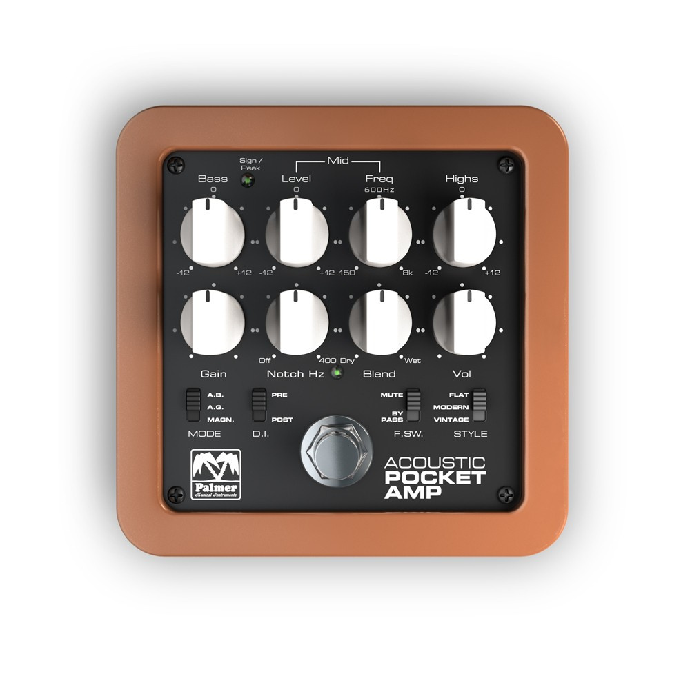 Effektpedal och DI-box f�r akustisk gitarr