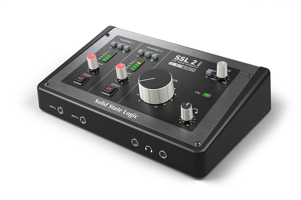 SSL 2 MKII ljudkort med USB-C-anslutning och MIDI I/O