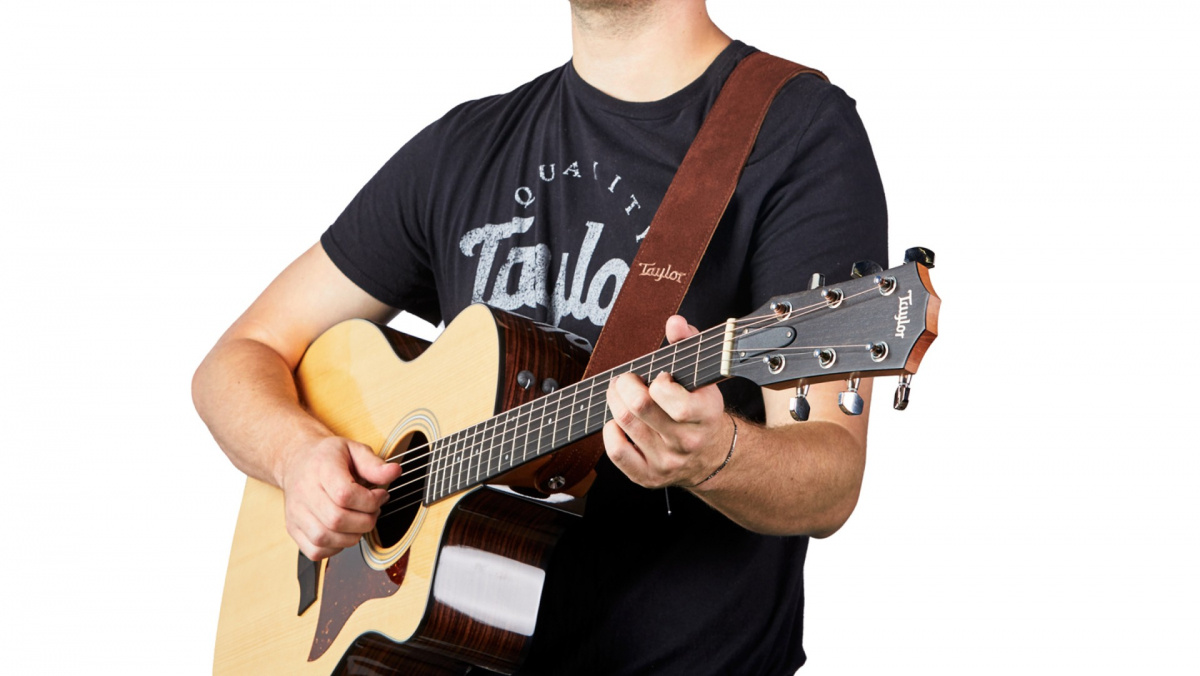 Taylor Embroidered Suede Strap - Chocolate Brown