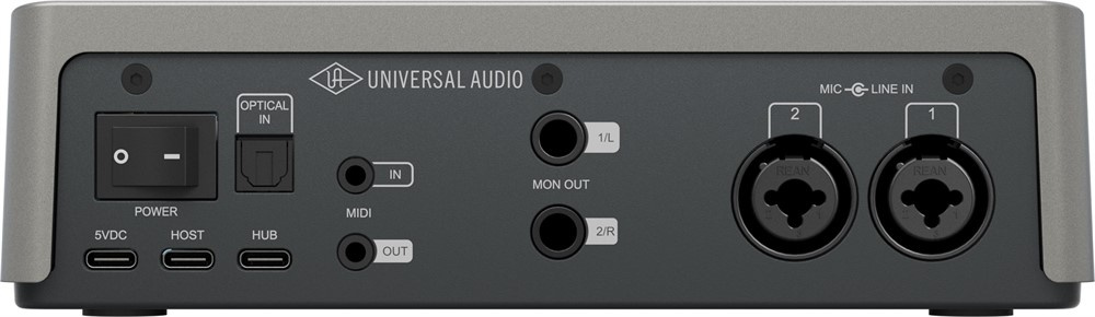Universal Audio Volt 2 Max med USB-C, ADAT och MIDI-anslutningar