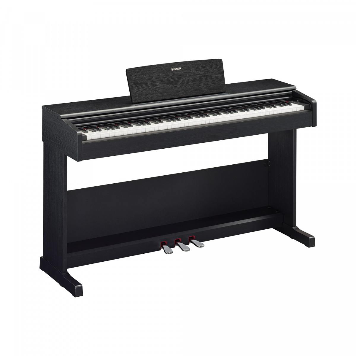 Svart Yamaha YDP-105 digitalpiano med 88 v�gda tangenter