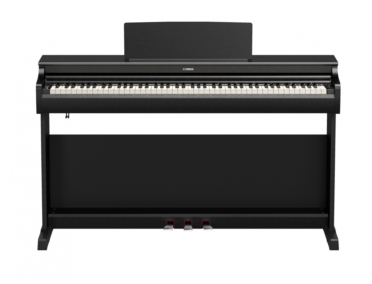 Yamaha YDP-166 digitalpiano i svart utf�rande framifr�n